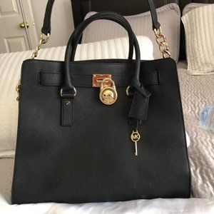 LARGE BLACK HAMILTON MICHAEL KORS PURSE